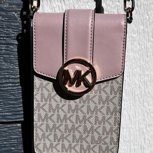 Michael Kors Pink and Gray Crossbody Bag
